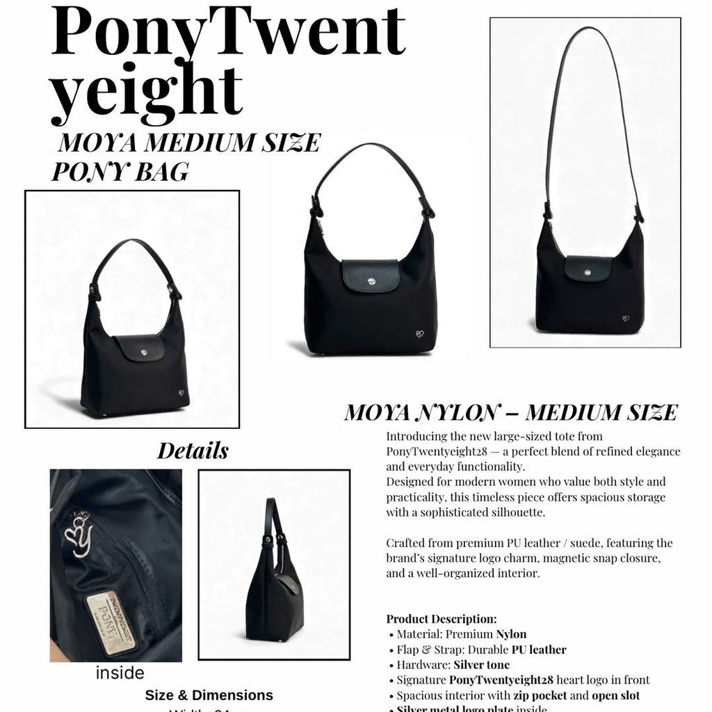 PonyTwentyeight28 Mo-ya Nylon Medium Szie 9''