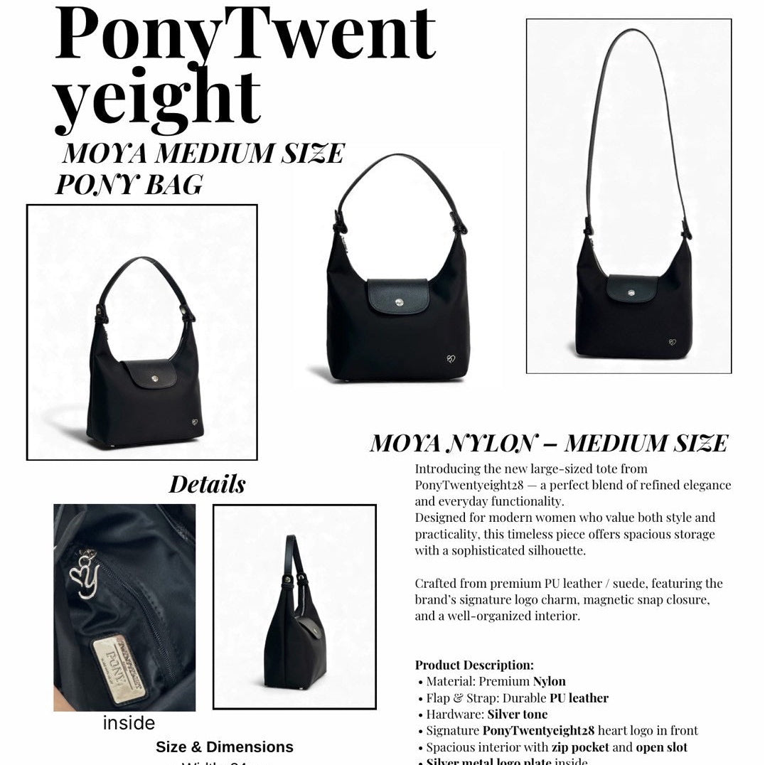 PonyTwentyeight28 Mo-ya Nylon Medium Szie 9''